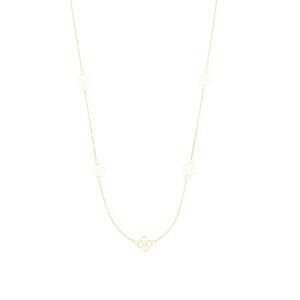 GOLDEN CLEF Gold Made In Italy 14kt Gold Clover Necklace
